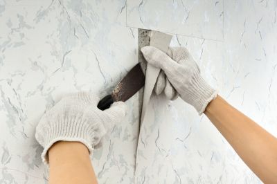 Bathroom Wall Covering Removal