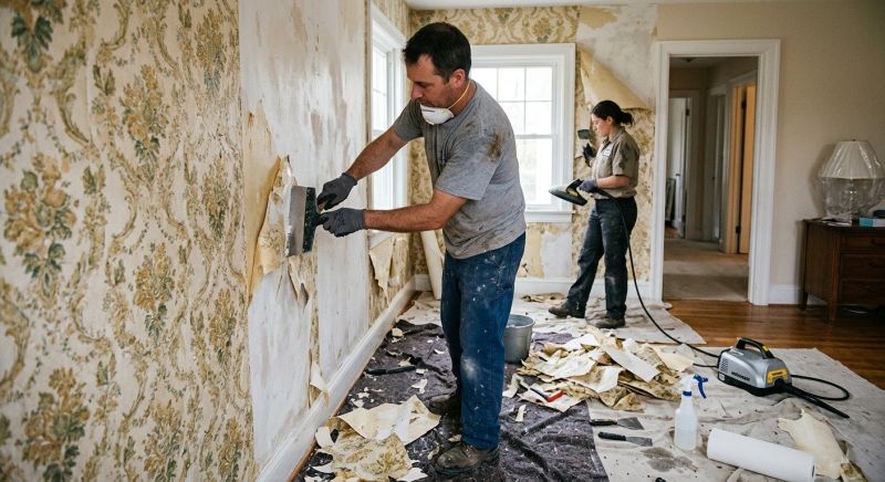 Bathroom Wall Covering Removal Service